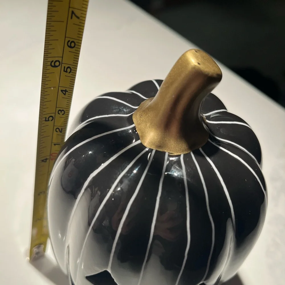 Target bullseye’s playground ceramic LED light up pumpkin. Black w/white stripes